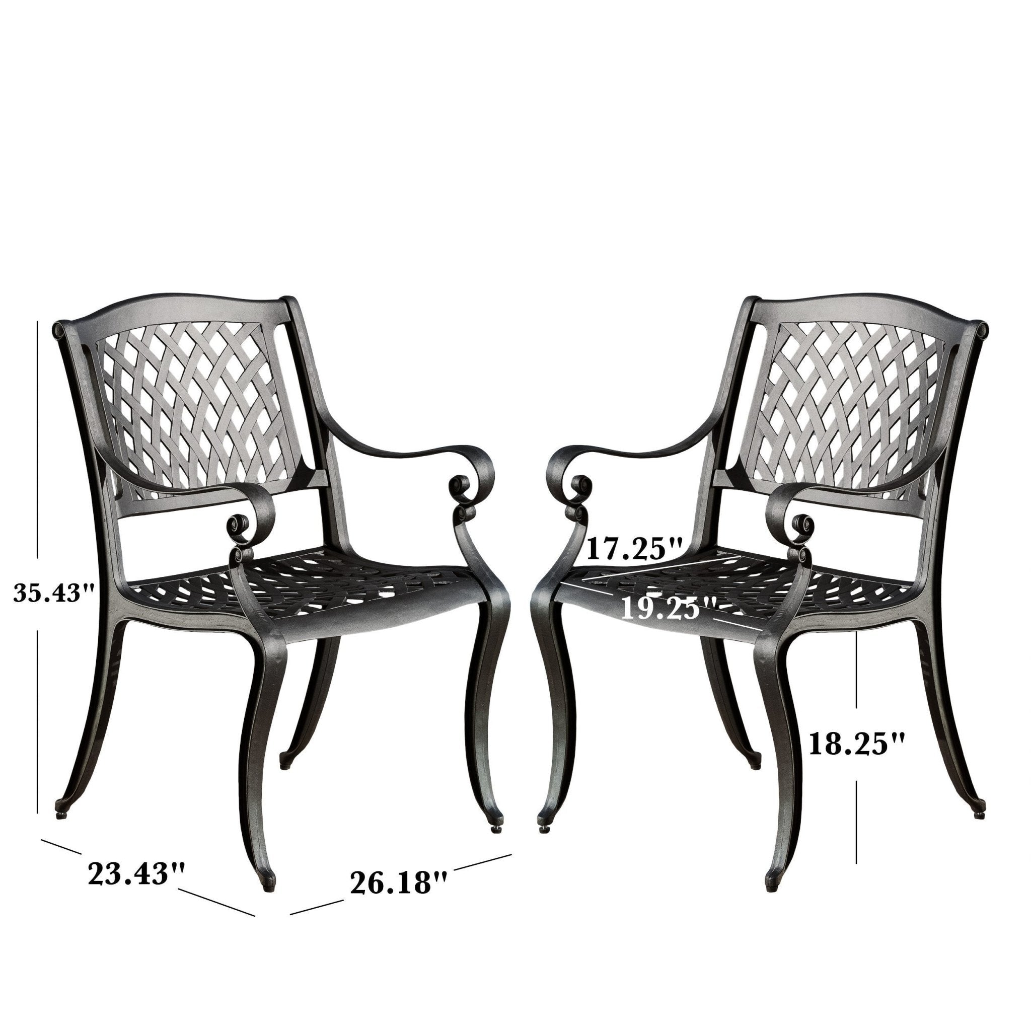 CAYMAN ARCH MESH I CHAIR(set of 2) - Tuesday Morning - Chairs