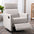 Modern Upholstered Plush Seating Glider Swivel Recliner Chair