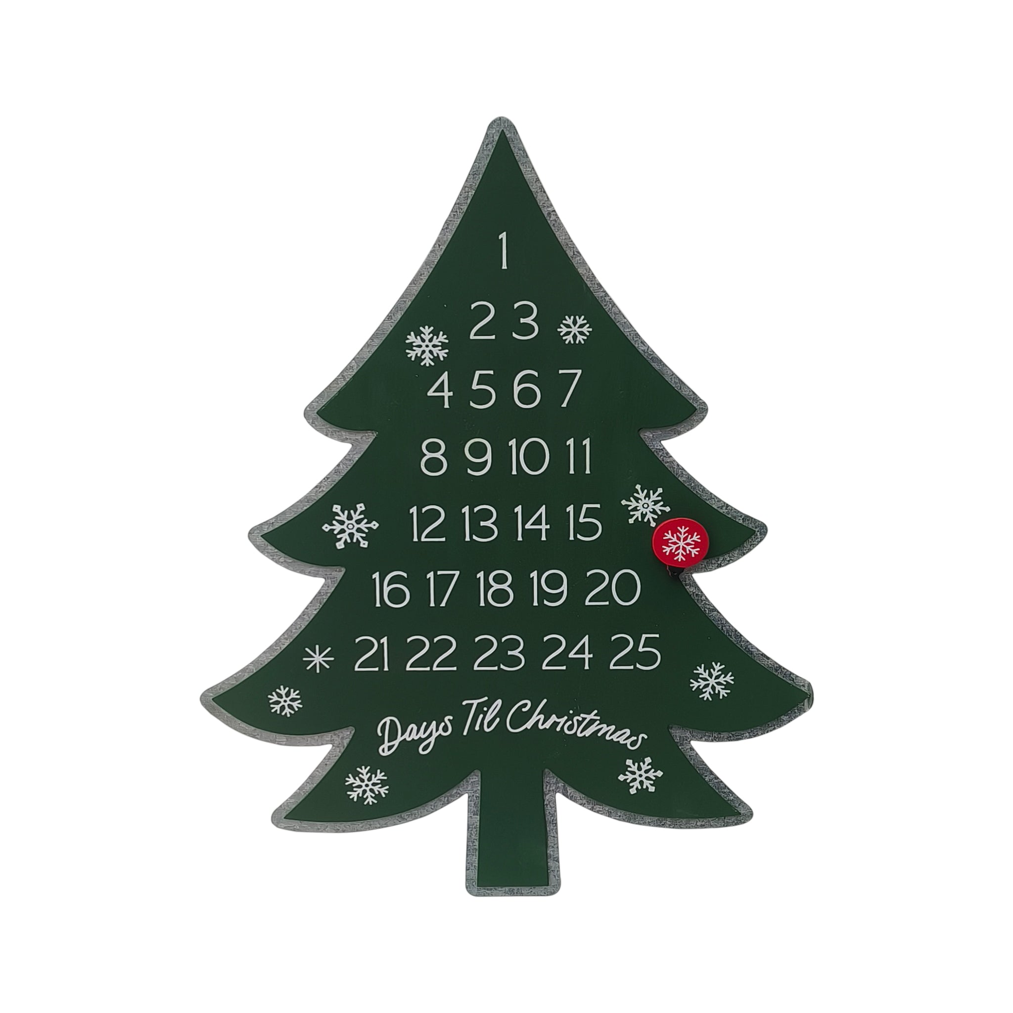 Christmas Tree Countdown Wood and Metal Advent Calender - Tuesday Morning - Decorative Accessories