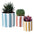 Playful Multicolor Ceramic Planter Set of 3