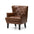 Mid-century Stylish Leatherette Button-tufted Accent Arm Chair