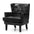 Mid-century Stylish Leatherette Button-tufted Accent Arm Chair