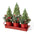 Christmas Metal Potted Triple Trees Centerpiece, Xmas Centerpiece Table Settings, Rustic Table Tree