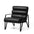 Glitzhome Modern Sophisticated Accent Armchairs with Metal V-Legs and PU Leather Cushion