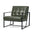 Glitzhome Mid Century Accent Chairs With Armrest, Metal Frame & Faux Leather