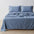 Great Bay Home Bed Sheets Full / Ocean Blue 100% Cotton Sateen Sheet Set - Rosalia Collection 100% Cotton Sateen Sheet Set