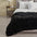 Great Bay Home 50" x 60" Throw / Black Ruched Faux Fur Throw Blanket | Alondra Collection  Ruched Faux Fur Throw Blanket | Alondra Collection 