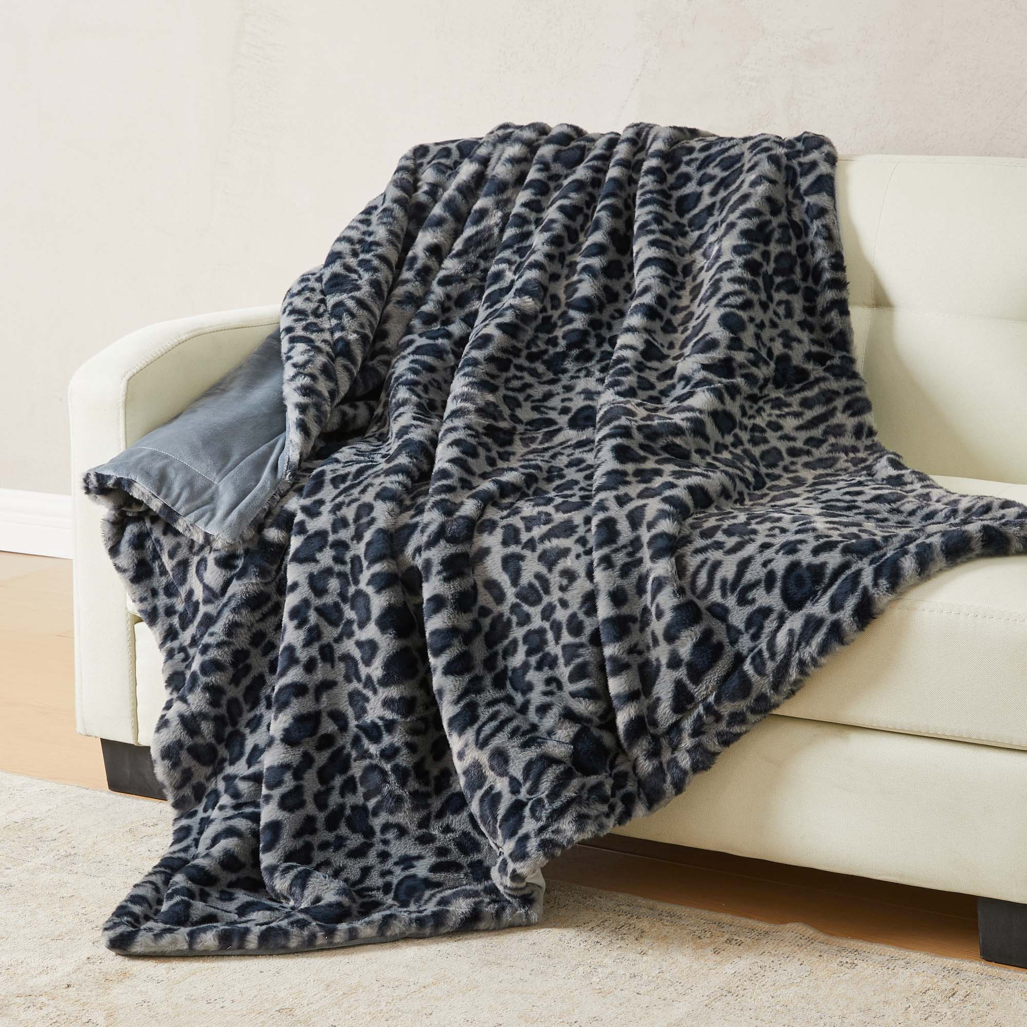 greatbayhome Blankets Faux Fur Printed Throw Blanket - Aaliyah Collection Printed Faux Fur Throw Blanket | Aaliyah Collection 