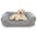 Details Rectangle Dog bed, Durable Sleeping Calming Cuddler for Pets, Super Plush  Corduroy Sherpa