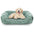 Details Rectangle Dog bed, Durable Sleeping Calming Cuddler for Pets, Super Plush  Corduroy Sherpa