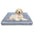 Paws and Décor Comfort Orthopedic Dog Bed, With Paws and Dots Pattern XL