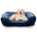 Details Rectangle Dog bed, Durable Sleeping Calming Cuddler for Pets, Super Plush  Corduroy Sherpa